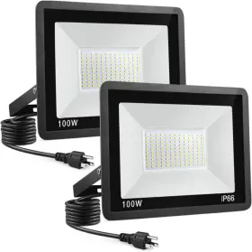 100w Wulifun 744110120714 Led Flood Light 2pack Super Bight 10000lm Outside Work