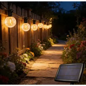 Wyzm 705354018816 25-light 50 Ft. Outdoor Solar Led G40 Integrated Globe Shatterproof 2700k Pa