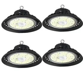 Ufo-100w-4p-e Wyzm High Bay Lights 10 Inch Lx10 Wx2.08 H Dimmable Integrated Led Ufo Black 4-pcs