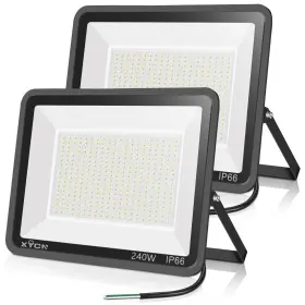 Pg-240w Xycn 2 Pack 240w Led Flood Lights 100-277v Ip65 Waterproof 5000k Daylight 1700 Wat