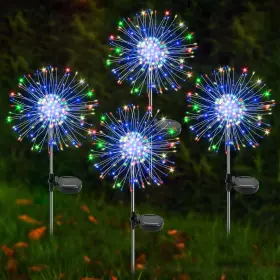 Yftyd00011 Yaafen 2 Solar Garden Lights Outdoor 4 Pack 120 Led Multicolor