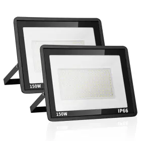 Yaaluoney 726208091625 2 Pack 150w Led Flood Light Outdoor Ip66 Waterproof Exterior Security Lights