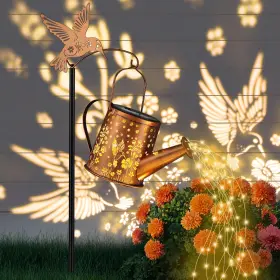 Sh-1101 Yamodoor Gifts For Mom Hummingbird Solar Lantern Outdoor Copper