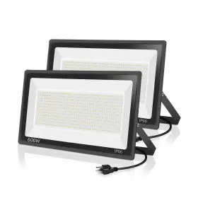 600w-tg-xpg-2 Yanycn 2 Pack 600w Led Flood Light Outdoor 3060w Equivalent 67600lm 5000k Daylight