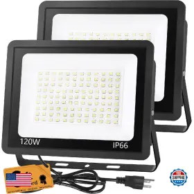 B0d9ljlktq Yayit 120w Led Flood Light Outdoor 14400lm 5000k Daylight White Ip66 Security Work Lig
