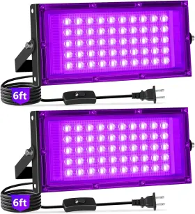 Tgd36w-gpe Yayit 50w Black Lights With Switch Plug Ip66 Waterproof Led Blacklight Flood Light F
