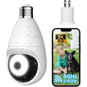 08027fph005 Yichuhaoxi Outdoor Waterproof 3k Light Bulb Security Camera With 2.4g/5g Connection Night