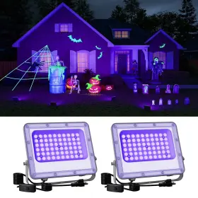 Yhwg0503 Yinghao 2 Pack 50w Halloween Blacklight Flood Lights Wired 120v Ip66 Waterproof Uv Led B