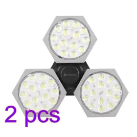 Jf17301902o2yzvr Yunlights 2pcs Led Garage Light Foldable Adjust Angle Shop Flooding