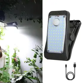 73jzd Yzyoe New Enhanced 73 Led Outdoor Solar Clip Light Portable Lighting Black