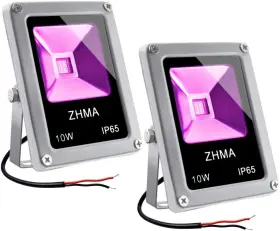 Low-10w Zhma Uv Led Black Light 10w Flood 2 Pack Ip65 Waterproof For Body Paint