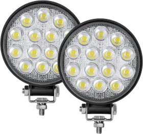 Zmoon 726084557864 4.5ftft 84w Round Led Offroad Flood Lights Waterproof 12v/24v Lig