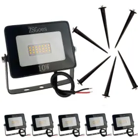 G12-60v Zsgoes 6 Pack 10w Watt Cool White Led Flood Light Outdoor Waterproof Ip65 Wall Floo