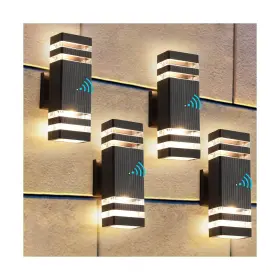 Ls2-wg2-2 Zsmaiku 4 Pack Dusk To Dawn Outdoor Wall Light 14w Ip65 3000k 1100lm Warm White Outd