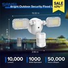 Sansi 10,000LM Led Security Light Motion Sensor 90W IP65 With Remote Control New. Price: $44.99.