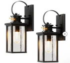 2-PACK Motion Sensor Outdoor Wall Lights, Porch Standard Black New. Price: $100.00.
