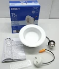 12PC Lot Cree Lighting Pro Series 4" Downlight 10.5W CR4T-79OL-40K-E26GU24 X12 New. Price: $30.00.