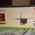 Patriot Lighting Motion Sensor Led Security 800 Lm 2-HEAD Black Outdoor Used. Price: $50.00.