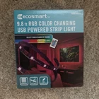 Ecosmart Rgb Color Changing Usb Powered Strip 9.8' Tv Led Back Lighting New. Price: $5.99.