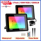 Mosfiata 2PACK 100W Rgb Led Lights 12000LM Color Changing Smart New. Price: $60.74.