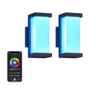 Atomi Smart Wifi Color Wall Sconces 2 Pack Outdoor Led Rgb White Alexa Google New. Price: $119.99.
