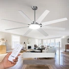 Ceiling Fan 72 Inch Brushed Nickel Led Light Remote Control Amico Large Modern New. Price: $209.99.