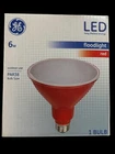 Led Floodlight, Lumens, Medium Base, PAR38, Red, 6 WATT4X Ge 93100880 New. Price: $18.00.