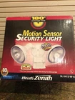 Heath Zenith Wide Angle Motion Sensor Security Light. SL-5412-W-A. White New. Price: $30.00.