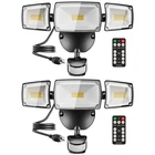 Ustellar 2-PACK 55W Led Security Lights Motion Sensor Remote Control Black New. Price: $69.99.