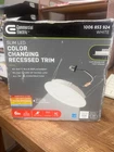 Commercial Electric Color Changing Recessed Trim # 1006 853 924 Open. Price: $9.50.