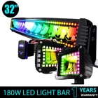 Curved 32" Led Light Bar Rgb Chasing Halo RING+4" Pods For Jeep Pickup New. Price: $179.99.