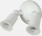 Commercial Electric Twin-head White Outdoor Flood Light With Photocell (C2) Used. Price: $15.00.