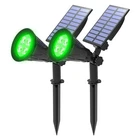 T-sunus Solar Spotlight Outdoor Green Led IP65 Waterproof 200LM 2-MODE 2-PC New. Price: $46.19.