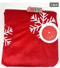 Merry Brite 42" Inch Tree Skirt #347651 Red With Snowflakes New. Price: $10.90.