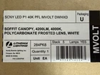 Lithonia Lighting Soffit Canopy, 4200LM, 4000K, Polycarbonate Frosted Lens, Wht New. Price: $68.99.