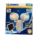 Brinks 110-DEGREE Motion Security Light Sensor Flood Outdoor Solar Powered Nib New. Price: $39.99.