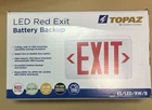 Topaz Led Red Exit Sign Battery Backup Thermoplastic Abs Ceiling/wall Mount New. Price: $20.00.