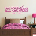 Half Cowgirl Princess Country Wall Decal - Girls, Teens, Bedroom, Art New. Price: $39.00.