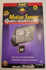 Heath Zenith Motion Sensor Security Light 110 Degree Detection Zone New In Box. Price: $25.00.