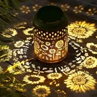 New Kaixoxin 2 Pack Solar Garden Decor Metal Lantern Sunflower Table Lamp Bronze. Price: $40.85.
