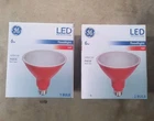 Lot Of Ge 6W Par 38 E26 (medium Base) Led Red Floodlights New. Price: $19.99.
