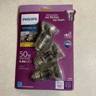 Philips Dimmable 4.4W Led Indoor PAR16 Flood Lights Bright White 400 Lumens 3PK New. Price: $18.99.