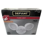 Defiant White Switch Activated Wired Outdoor 2-HEAD Led Security Flood Light Open. Price: $28.79.