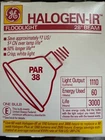Halogen-ir Flood Light 40 Beam Par 38 60 Watt New. Price: $12.50.