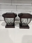 Home Zone Security Solar Post Cap Lights 2-PACK ELI1403V Brown Open. Price: $13.49.