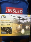 Ecoscapes Outdoor Led Cafe Lights (24 Bulbs, 48 Ft.), String Linkable New. Price: $70.00.