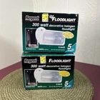 Set Of 2 Regent Reflector Halogen Outdoor Flood Light Watt ML300QW White Nip New. Price: $22.00.