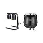 Sybo 500W 2-BULB Food Heat Lamp & 10.5QT Soup Kettle W/lid Insert Pot, Black New. Price: $246.34.