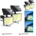 Auderwin 294 Led Split Solar Motion Sensor Outdoor Lights, 2600LM Flood... New. Price: $32.86.