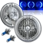 7" Halogen Blue Split Led Ring Angel Eye Headlight Headlamp Bulb Pair New. Price: $79.95.